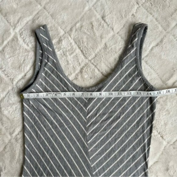 Athleta | Gray and White Cross Shore Maxi Dress Striped | Size Small - Picture 8 of 11